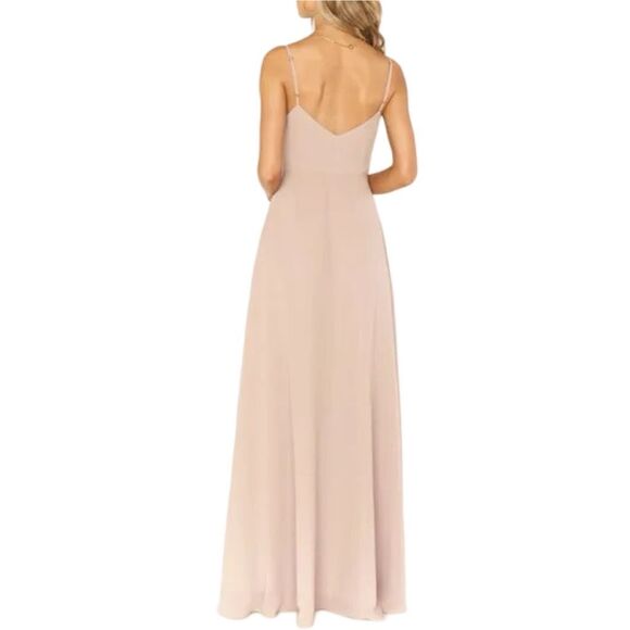 Show Me Your Mumu Faith Maxi Dress - Size Medium - Soft Beige Chiffon - Picture 4 of 9